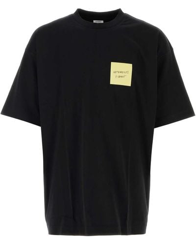 Vetements Cotton T-Shirt - Black