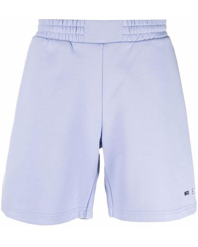 McQ Man Light Blue Sports Shorts With Logo