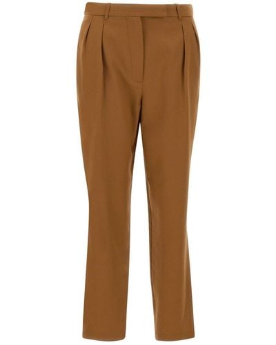 A.P.C. "marion" Fresh Wool Trousers - Brown