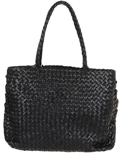 Dragon Diffusion Vintage Mesh Tote Washed Tote Bag + Cotton Lining - Black