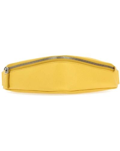 Prada Leather Belt Bag - Yellow