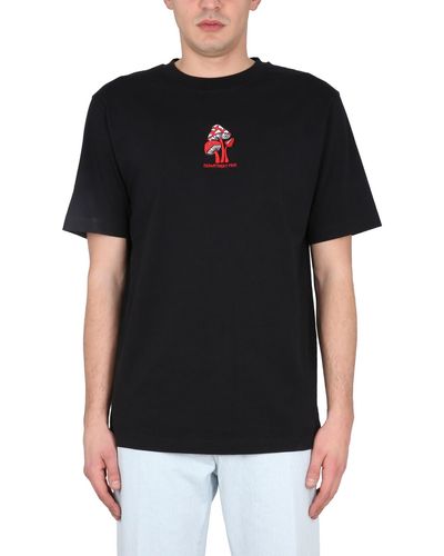 Department 5 T-shirt With Logo Embroidery - Black