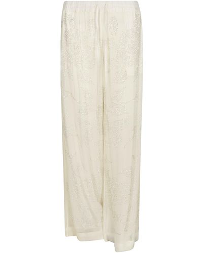 P.A.R.O.S.H. Embellished Trousers - White