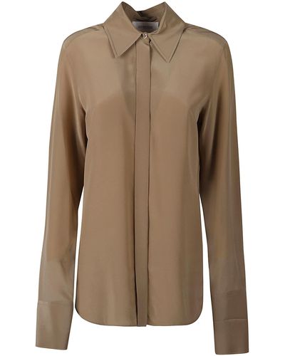 Sportmax Leila Long-Sleeved Shirt - Brown