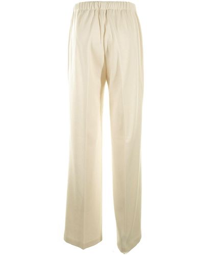 Seventy Cream High-waisted Knitted Trousers - Natural