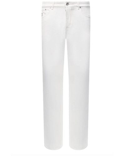 Brunello Cucinelli Skinny Denim Jeans - White