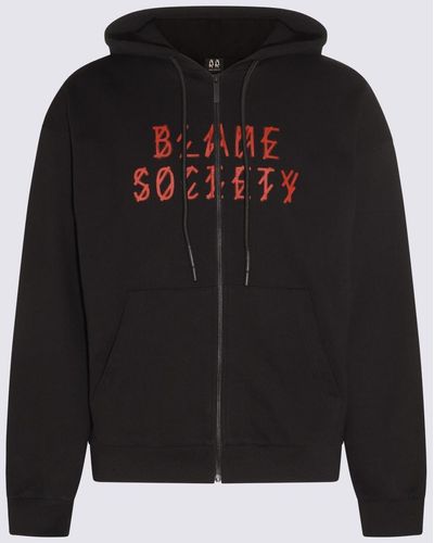 44 Label Group And Cotton Sweatshirt - Black