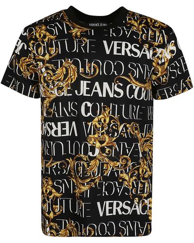 Versace Baroque Logo Print T-shirt - Black