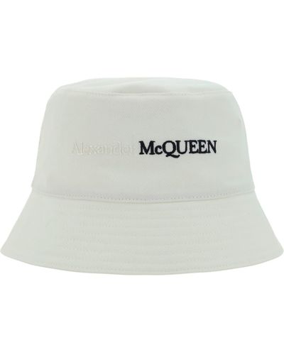 Alexander McQueen Logo Bucket Hat - White