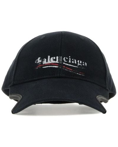 Balenciaga Drill Politico Stencil Baseball Cap - Black