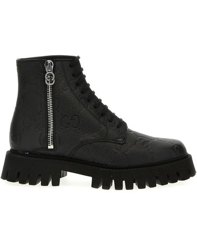 Gucci Gg Ankle Boots - Black