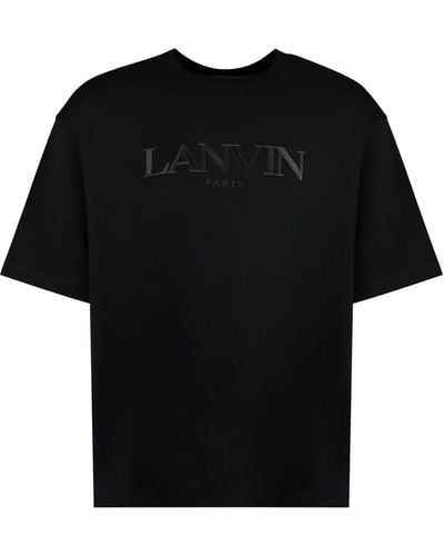 Lanvin Logo Cotton T-shirt - Black