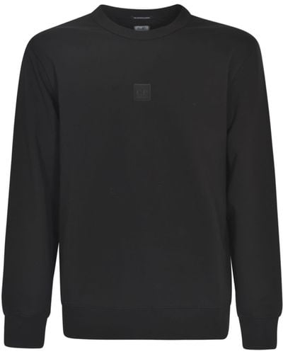 C.P. Company Logo Cotton Sweatshirt - Black