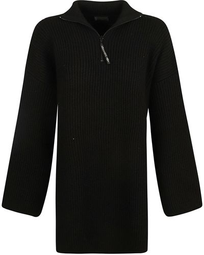 Balenciaga Ribbed Sweatshirt - Black