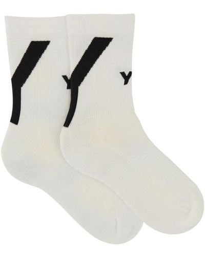 Y-3 Sock With Logo Embroidery - White