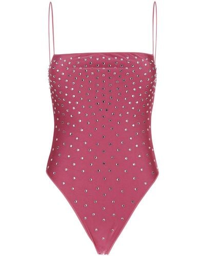 Oséree 'Gem Maillot' One-Piece Swimsuit With Rhinestone - Pink