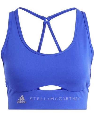 adidas By Stella McCartney Logo-print Sports Bra - Blue