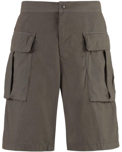Aspesi Cotton Cargo Bermuda Shorts - Grey