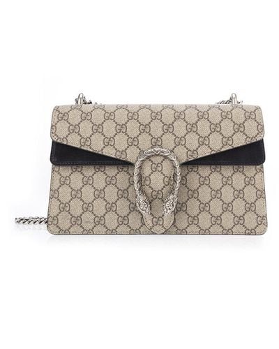 Gucci GG Supreme Dionysus Small Shoulder Bag - Gray