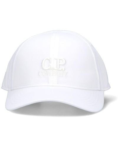 C.P. Company Logo Baseball Cap - White