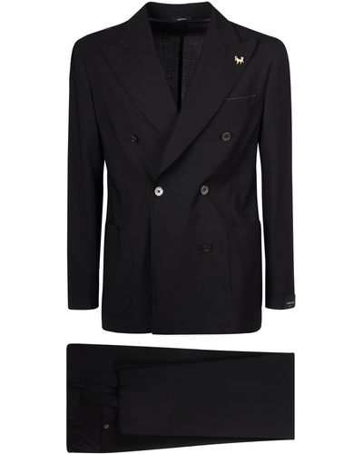Tombolini Double-Breasted Suit - Black