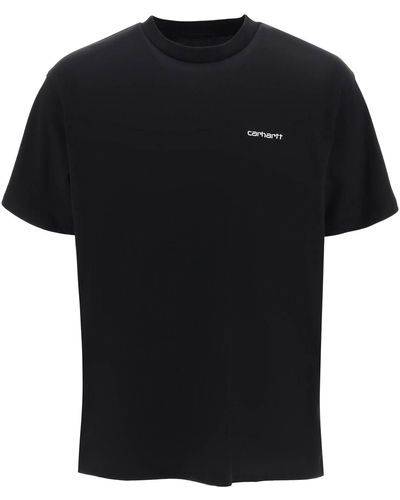 Carhartt Logo Embroidery T-shirt - Black
