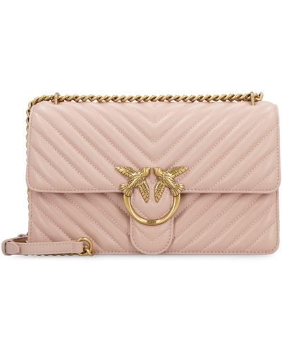 Pinko Classic Love Bag One Leather Bag - Pink