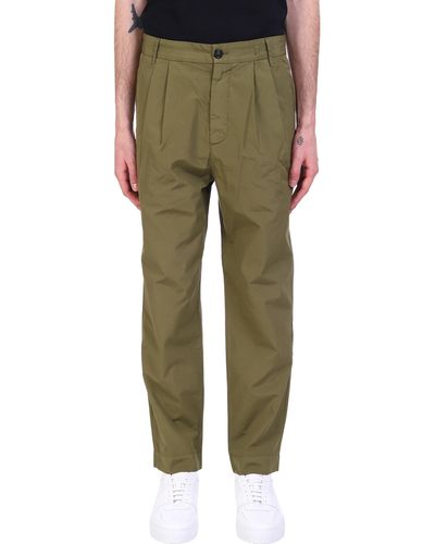 Mauro Grifoni Trousers In Cotton - Green