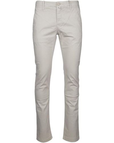Jacob Cohen Straight Leg Stretched Chinos - Grey