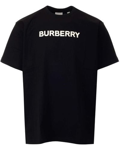 Burberry Logo Cotton T-Shirt - Black