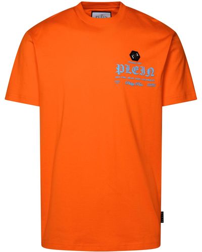 Philipp Plein Orange Cotton T-shirt