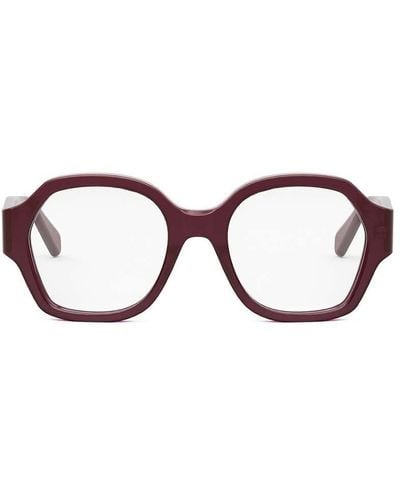 Celine Square Frame Glasses - Brown