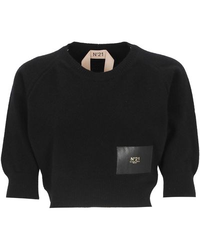 N°21 Cropped Sweater - Black