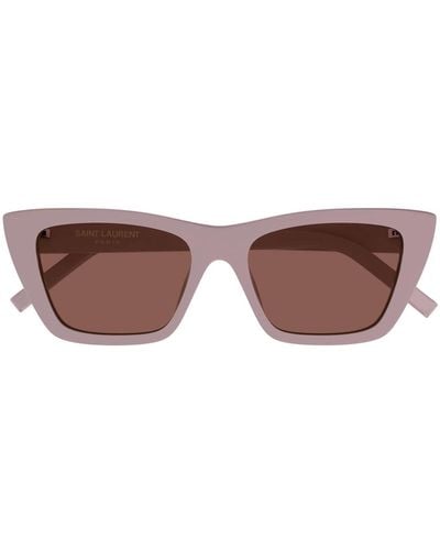 Saint Laurent Sl 276 Mica Linea New Wave 058 Sunglasses - Brown