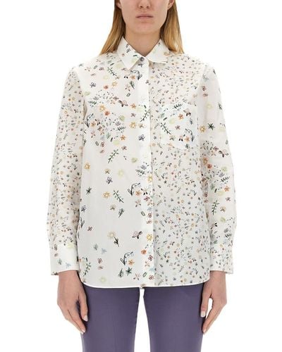 PS by Paul Smith Floral Print Shirt - White