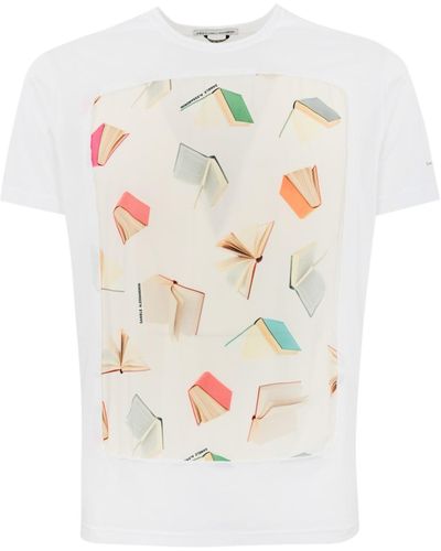 Daniele Alessandrini T-Shirt With Book Print - White