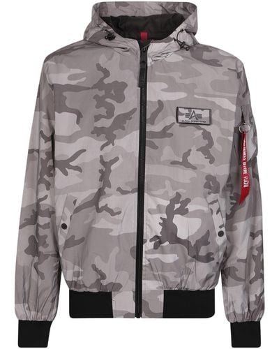 Alpha Industries Camouflage Print Jackets - Gray
