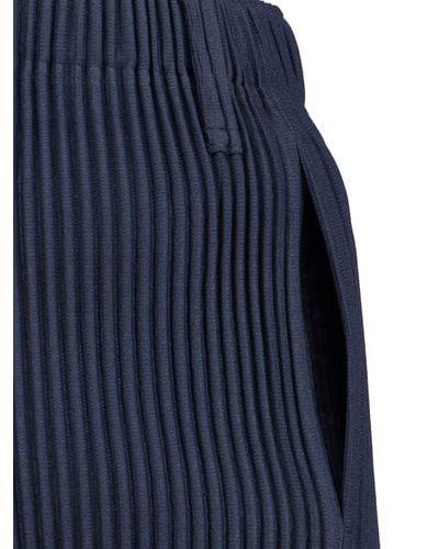 Homme Plissé Issey Miyake Pleated Trousers - Blue