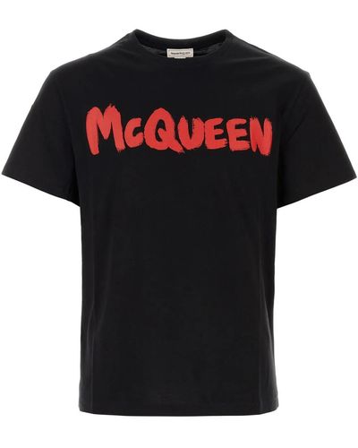 Alexander McQueen Cotton T-Shirt - Black