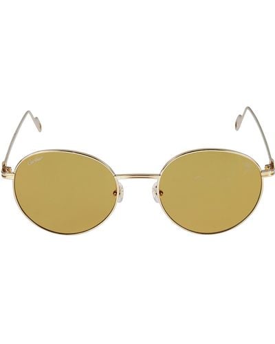 Cartier Round Frame Sunglasses - Yellow