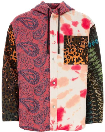 Marcelo Burlon Printed Jersey Oversize Shirt - Multicolour