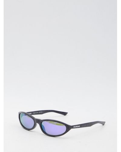 Balenciaga Neo Round Sunglasses - White
