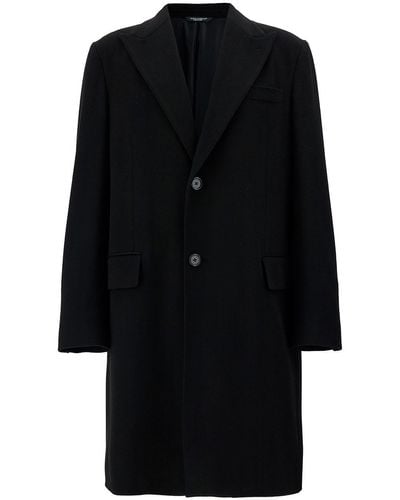 Dolce & Gabbana Single-Breasted Coat - Black