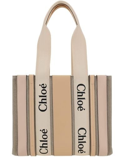 Chloé Woody Handbag - Natural