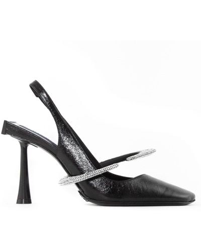 Benedetta Bruzziches Leather Elsa James Bond Court Shoes - Metallic