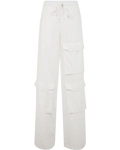 Essentiel Antwerp Fopy Cargo Pocket Trousers - White