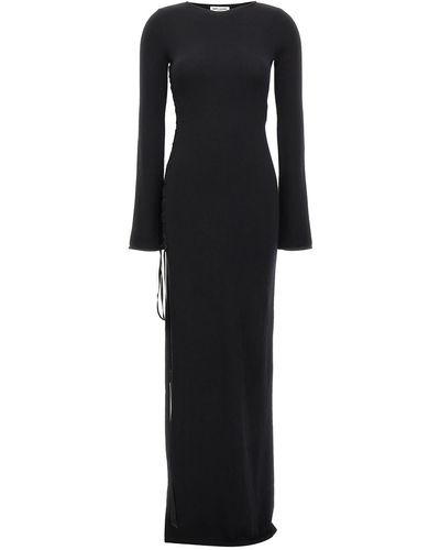 Saint Laurent Long Wool Dress - Black