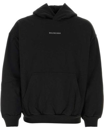 Balenciaga Cotton Oversize Sweatshirt - Black