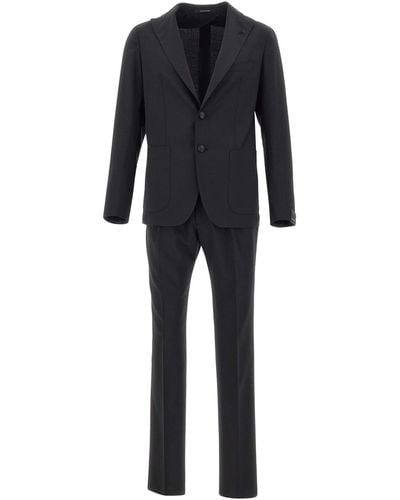 Tagliatore Fresh Wool Two-Piece Suit - Black