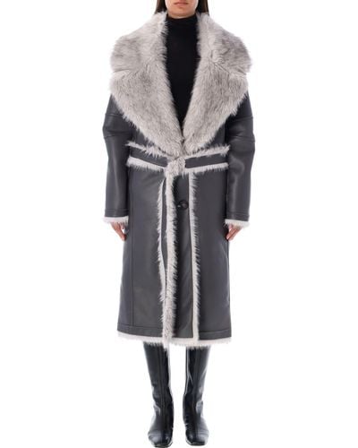 Urbancode Eco-Fur Coat - Gray